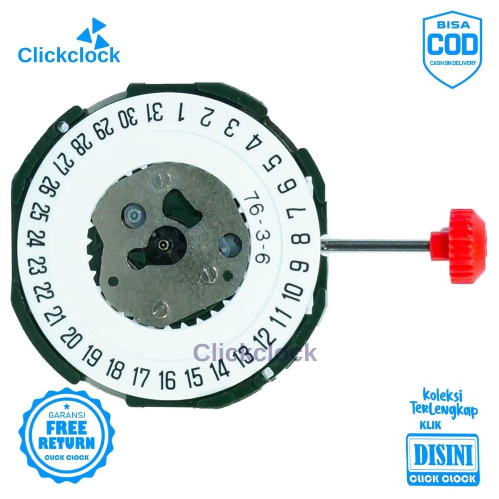 Mesin Jam Tangan Tanggal Quartz Aksesoris Jam Miyota 2115-6 Tgl Diangka 6 Murah Tanggal