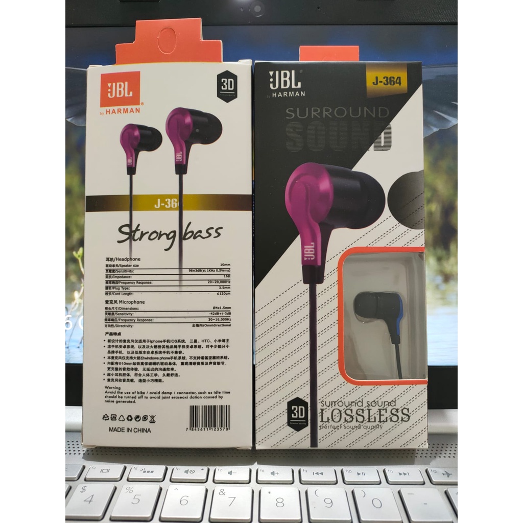 Handfree JBL J-364 Stereo Strong Bass HEADSET HF jbl