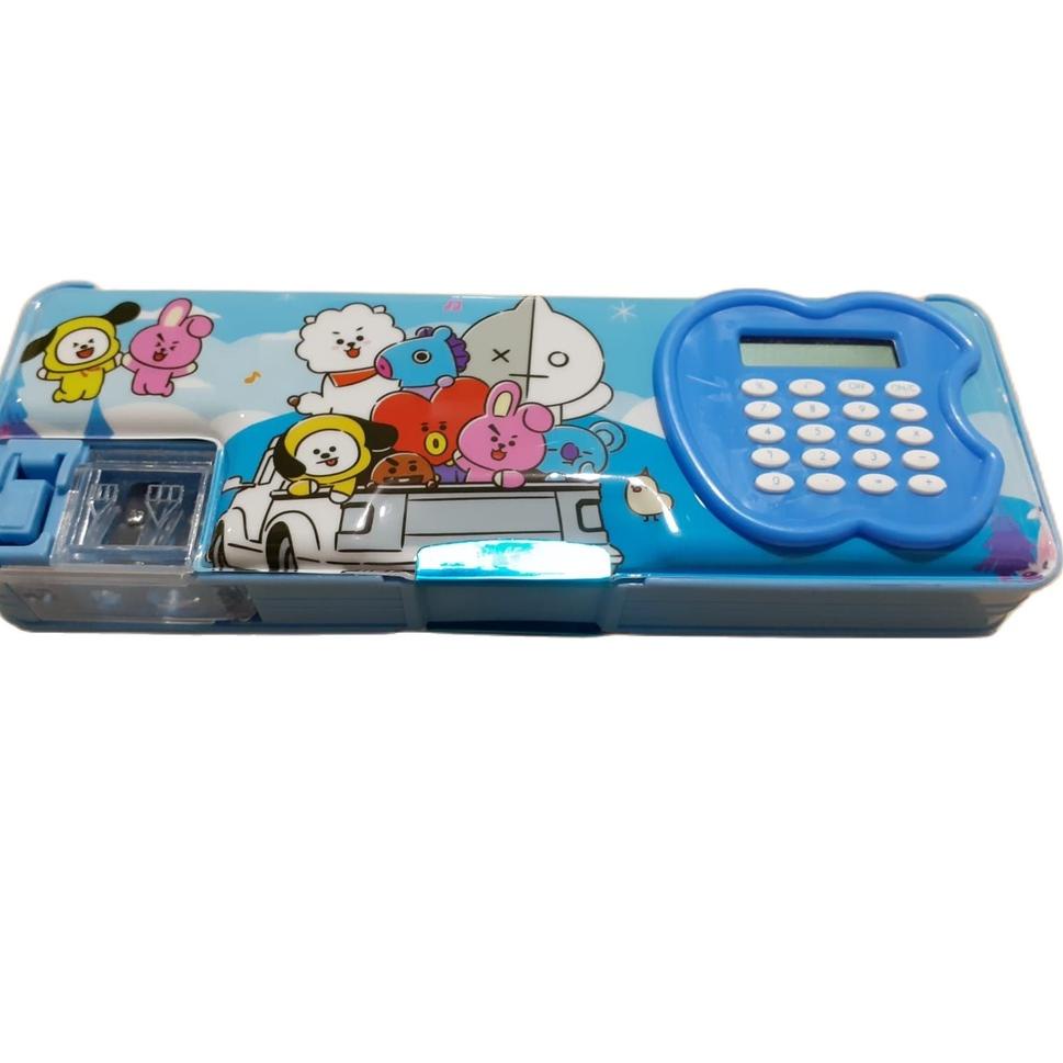 

(D5I9).. KOTAK PENSIL MAGNET DUA SISI plus KALKULATOR KARAKTER BTS / BT21 ANEKA WARNA //Terhitz