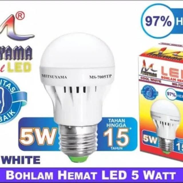 Bohlam Putih Hemat LED 5Watt MITSUYAMA MS-7005TP