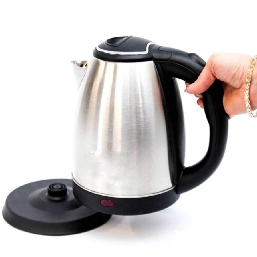 Teko Electric Kettle Stainless Steel Listrik Pemanas Air Minum Hotel Minuman Dapur Masak 2 Liter