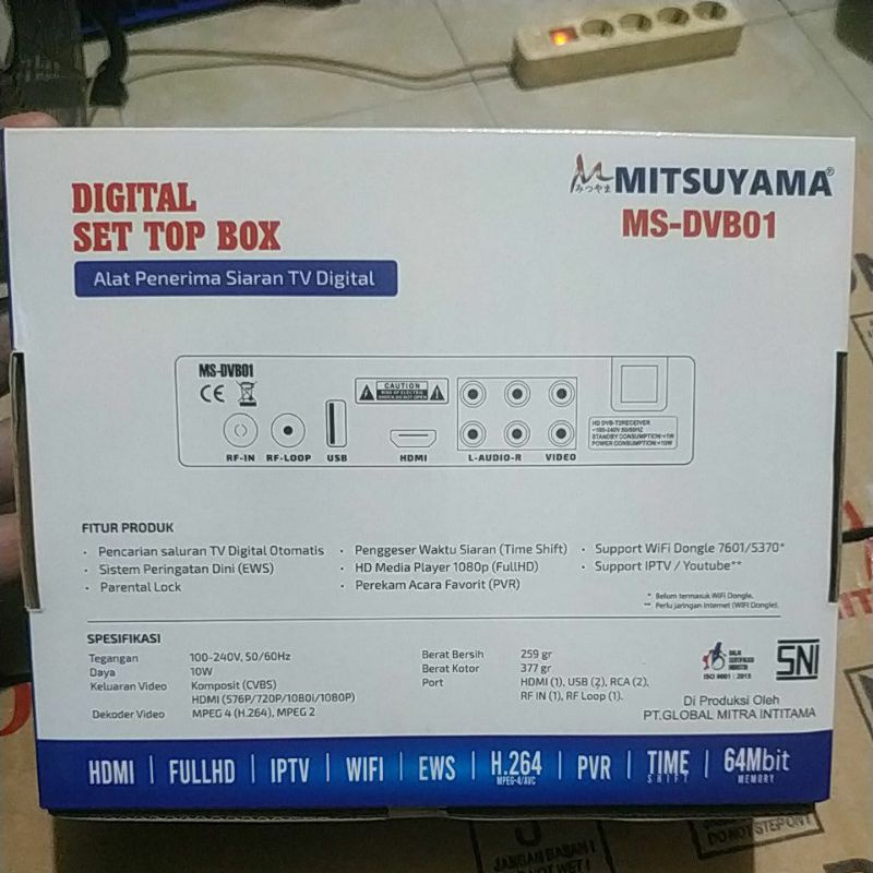 SET TOP BOX DVB T2 TV DIGITAL MS-DVB01