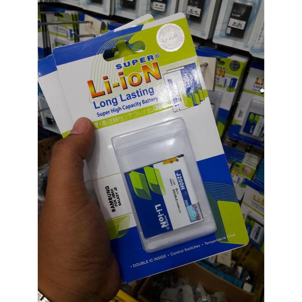 Batre Baterai SAMSUNG J2 Super Li-ioN Dobel Power Batterai Battery Battre Hp Handphone J 2 J200