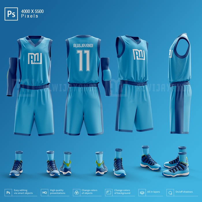 MOCKUP JERSEY BASKET VNECK - RESOLUSI 4000x5500 Pixels (4 VIEWS)