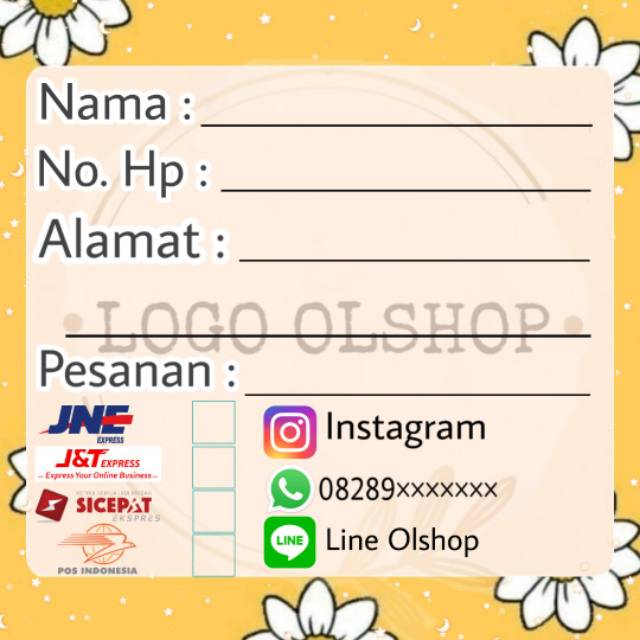 

STIKER PENGIRIMAN / STIKER PENGIRIMAN ONLINE SHOP / STIKER OLSHOP