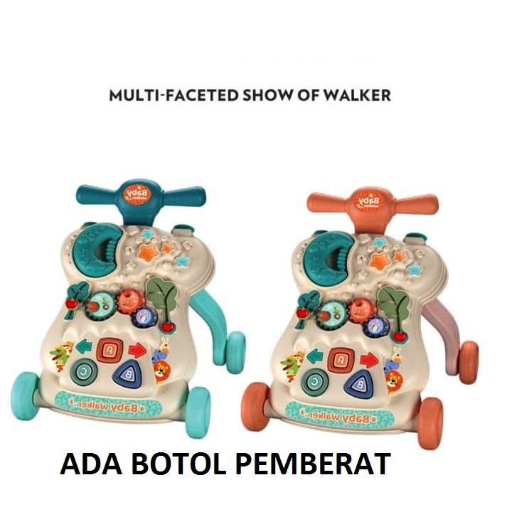 [FREE BOTOL PEMBERAT]BABY WALKER BABY PUSH WALKER/BABU PUSH WALKER/ BELAJAR BERJALAN MUSICAL BERMAIN