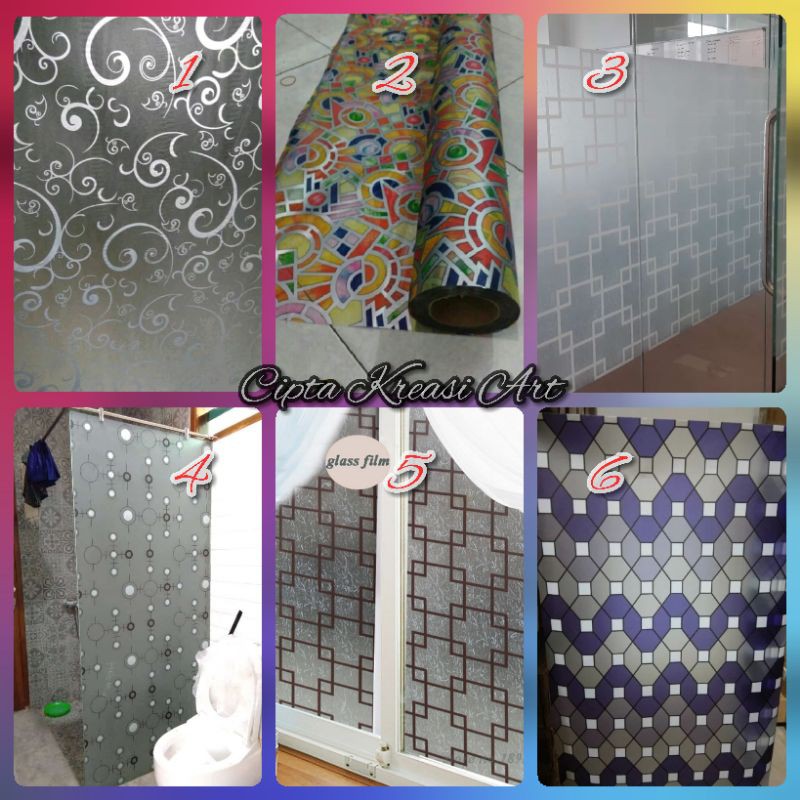 Stiker kaca jendela/sticker kaca dekoratif/ pengganti gorden rumah/stiker pelapis kaca