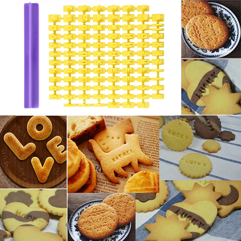 Mini Alphabet Number Letter DIY Cake Cookie Biscuit Stamp Mold /  Cutter Fondant Mould Cake Baking Decorating Molds Tools Kitchen Accessories