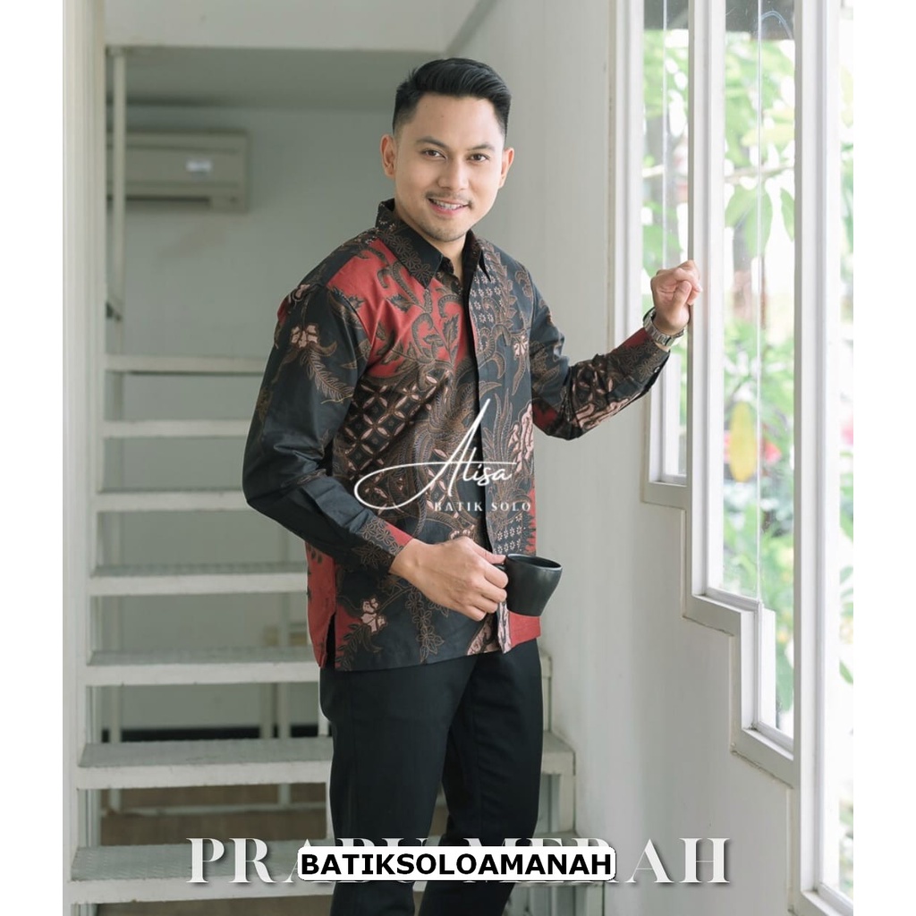 PRABU MERAH ALISA KEMEJA BATIK PRIA LENGAN PANJANG LAPIS FURING ATASAN BATIK PREMIUM MODERN SURAKARTA PROMO DISKON ALJAYA KANAYA ALISA MARTOWIRO SM ANJANI UKAIL RAJASAKTI DILLAN FLORIST KLA ASMARA RAFANDA NGUDI RAHAYU SENOJOYO BRAMANTI PRIJANTO TRENDY ORI