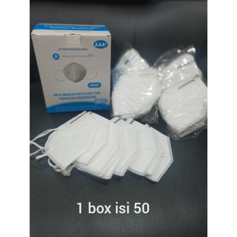 MASKER KN95 per box isi 50 PCS MASKER KN95 earloop 5 PLY