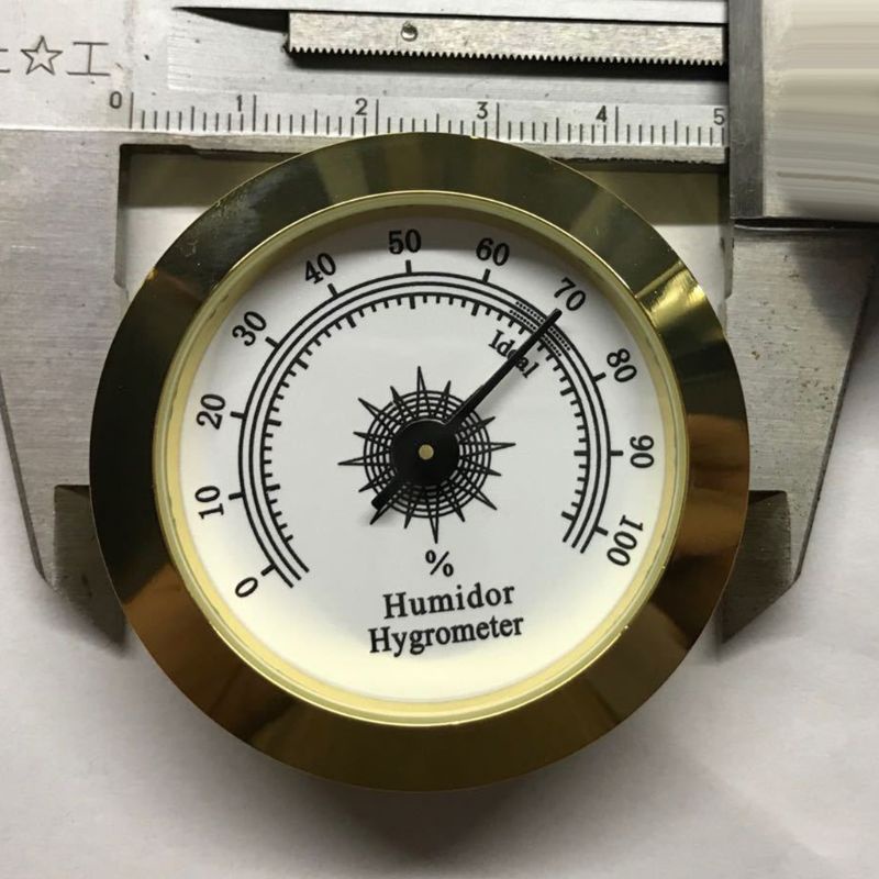 Gro Compact Hygrometer Humidity Meter Mini 50mm Kaca Bulat Analog Hygrometer Pas Untuk Kotak Cerutu Lemari Meteran Bulat