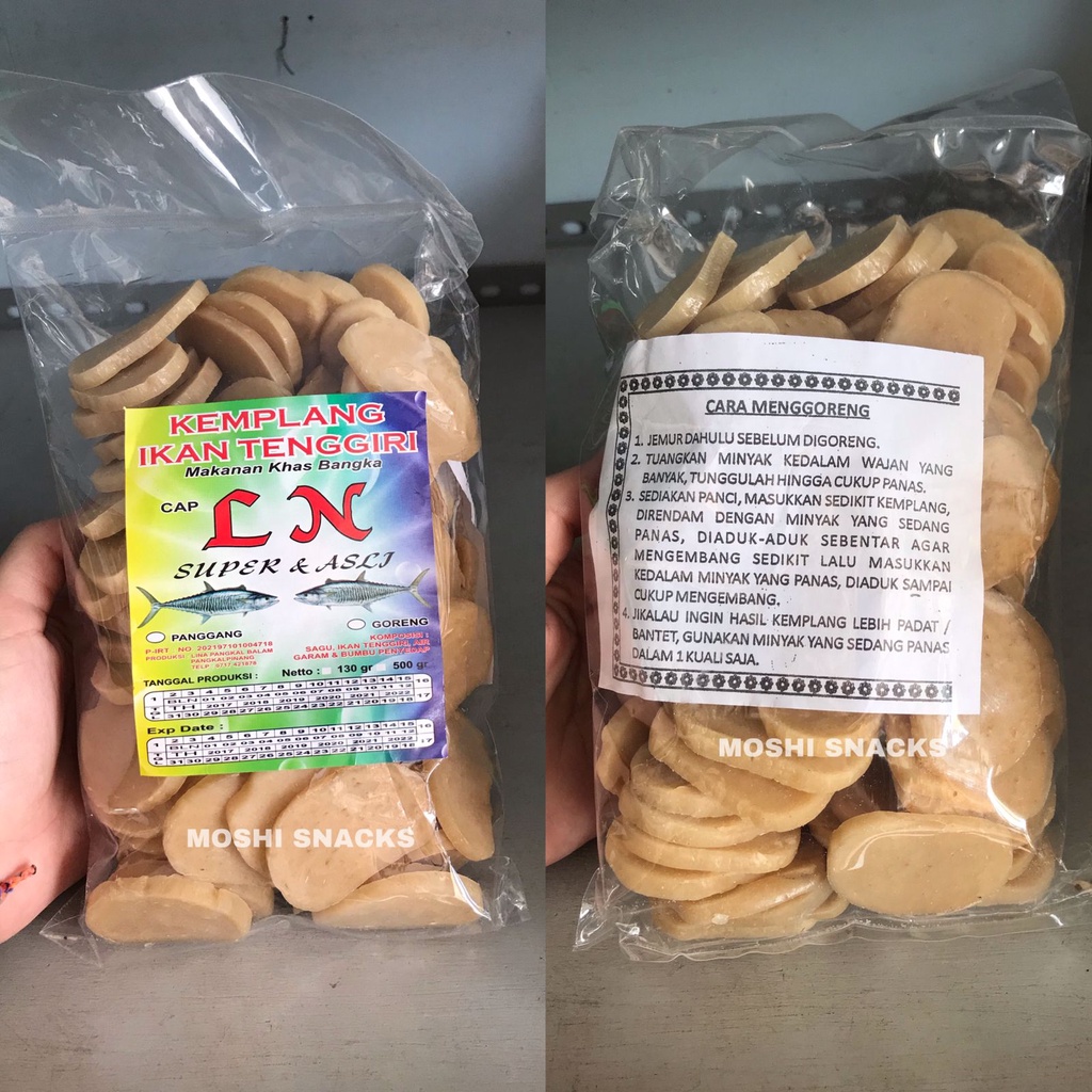 

Kerupuk Kemplang Mentah Ikan Tenggiri Cap LN 500gr Asli Bangka / Krupuk Mentah Bangka Super