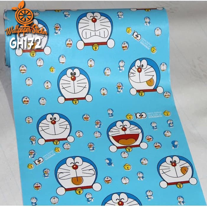 wallpaper murah Wallpaper Stiker wallpaper Dinding 3D  wallpaper motif karakter doraemon ukuran 45cm X 9meter