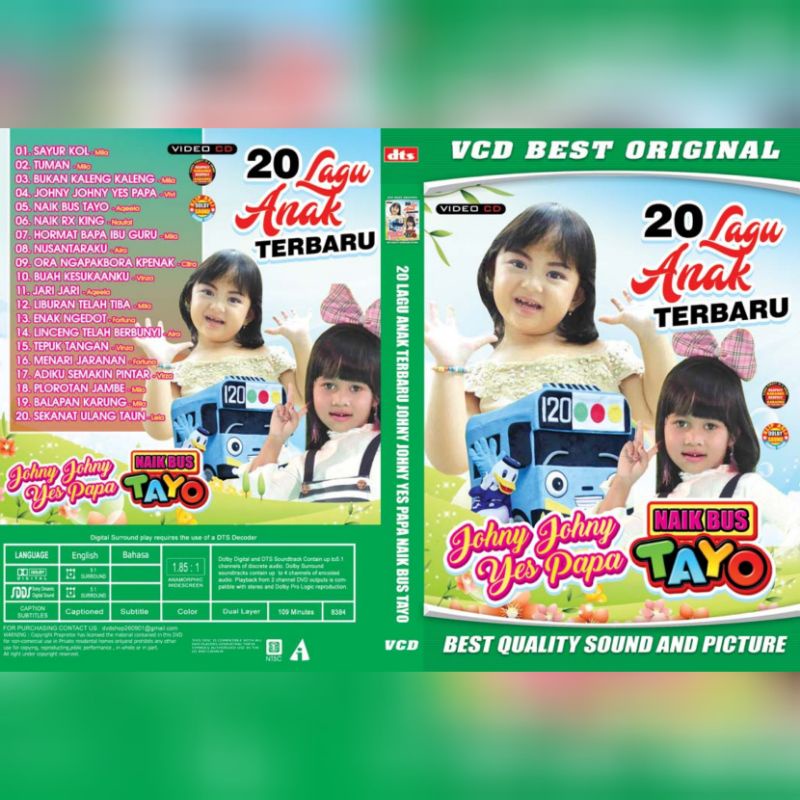Kaset 20 LAGU ANAK TERBARU : NAIK BUS TAYO - HD