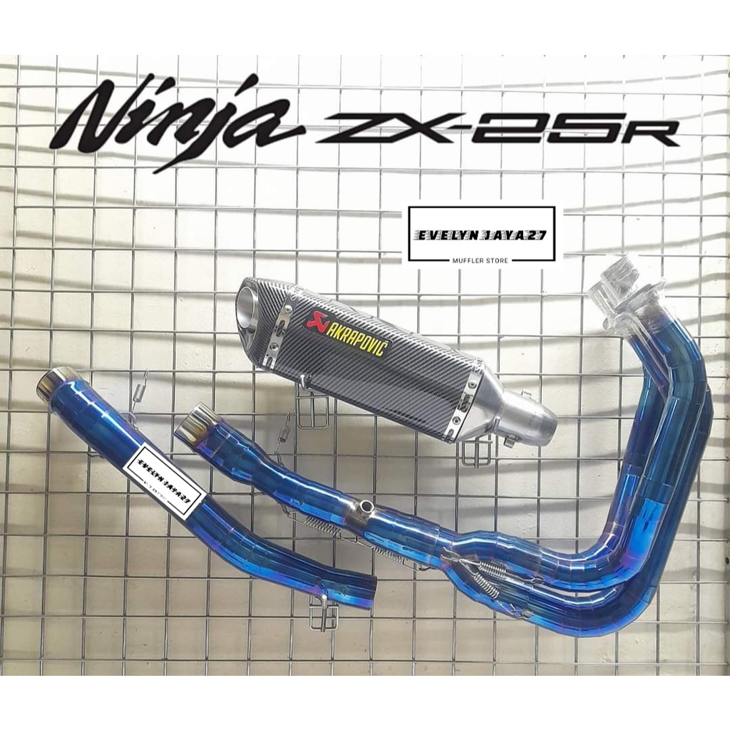 KNALPOT AKRAPOVIC HEXA CARBON FULLSYSTEM MOTOR KAWASAKI ZX25R