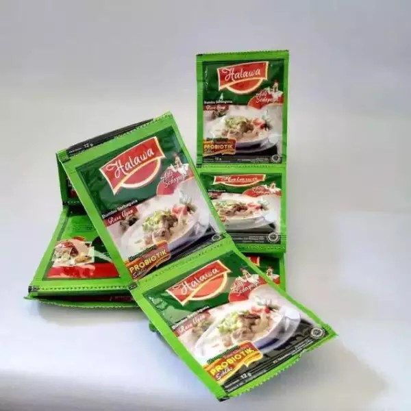 

Halawa Bumbu Penyedap Rasa Ayam Organik Plus Probiotik Siklus non msg 1 renceng (isi 12 saset)