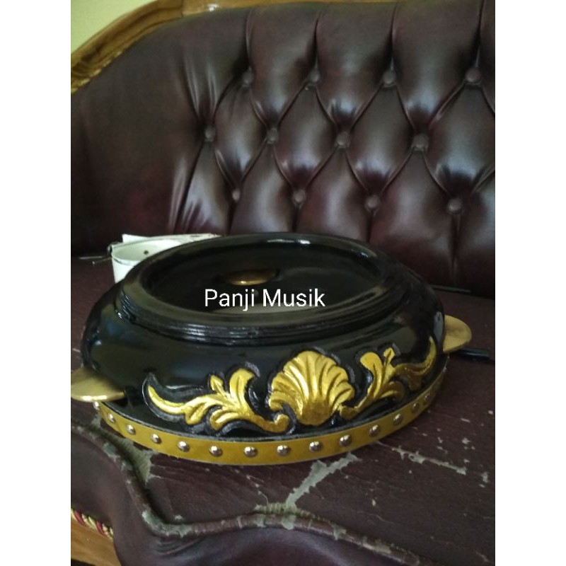 Rebana hadroh hadrah jepara 30cm motif ukir kayu mangga super