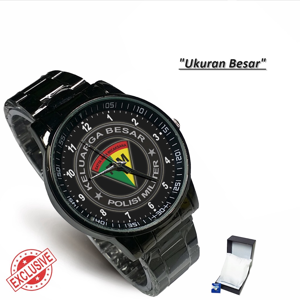 Jam Tangan Rantai Couple KEL BESAR POLISI MILITER (Awesome)