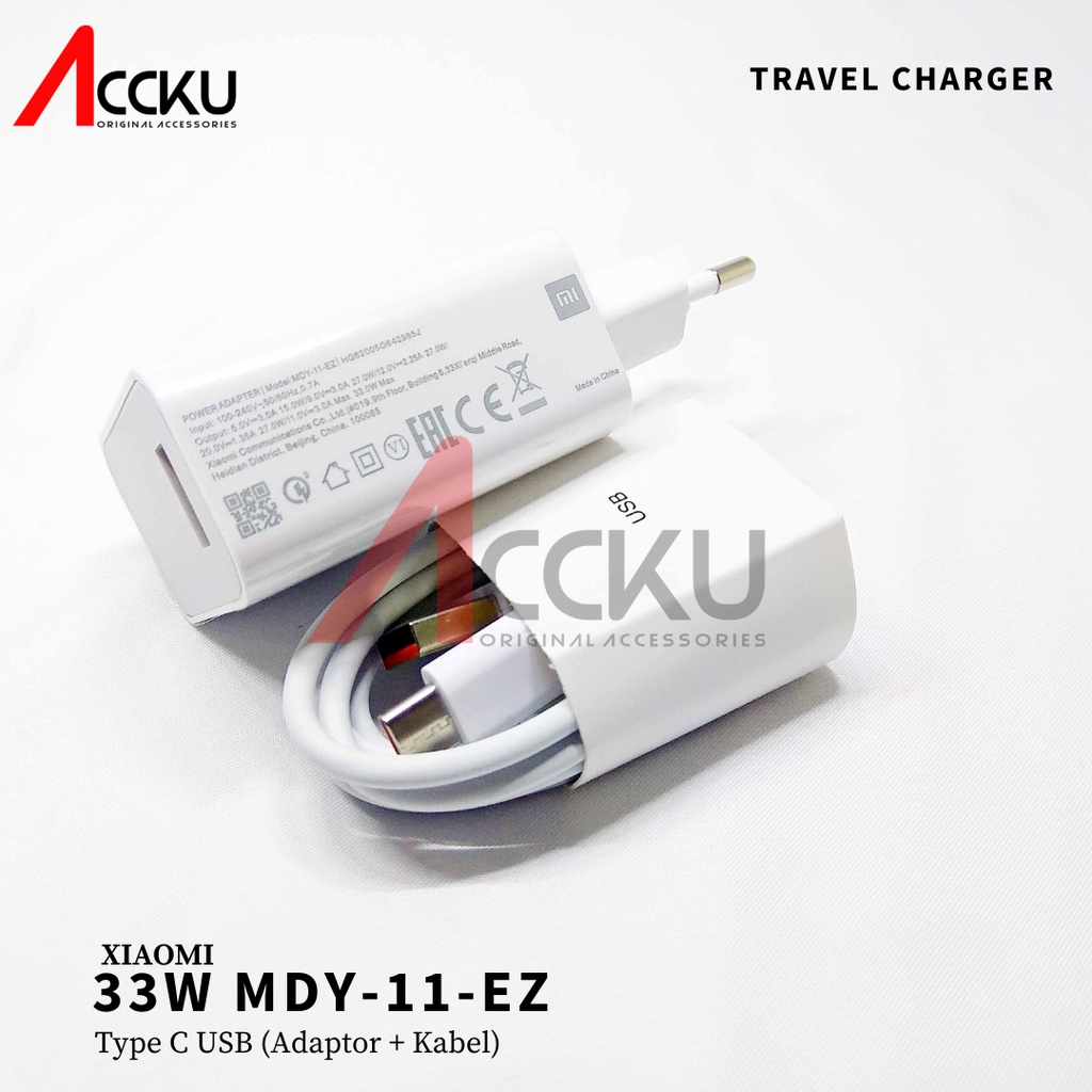 CHARGER XIAOMI REDMI TYPE C Mi 8 9 10 NOTE 7 8 9 10 K20 POCO X3 X2 BLACKSHARK SUPER TURBO FAST CHARGING 33W MDY-11-EZ ORIGINAL