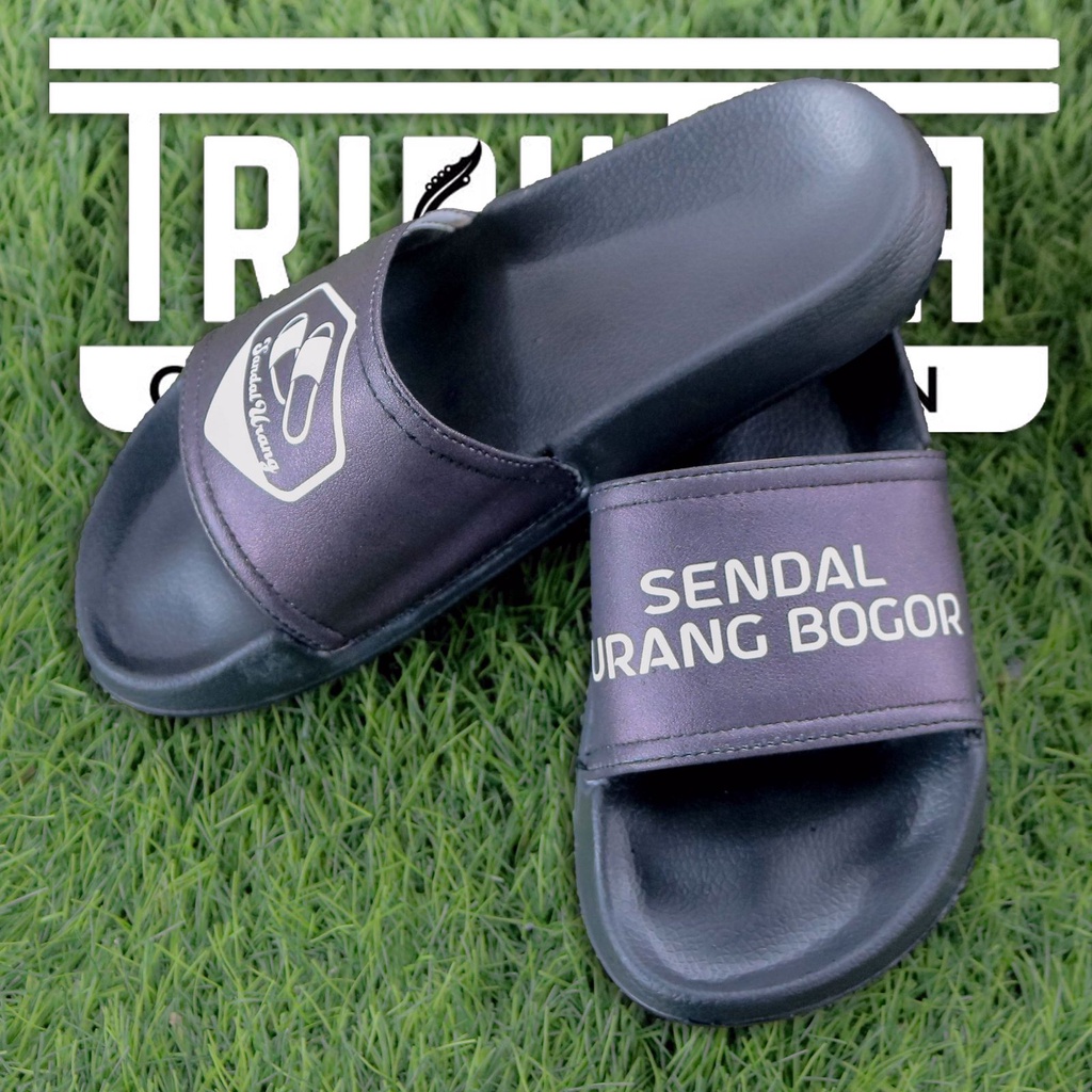 GN-Sandal Slop Pria Phyllon || Motif Quote Sandal Urang Bogor