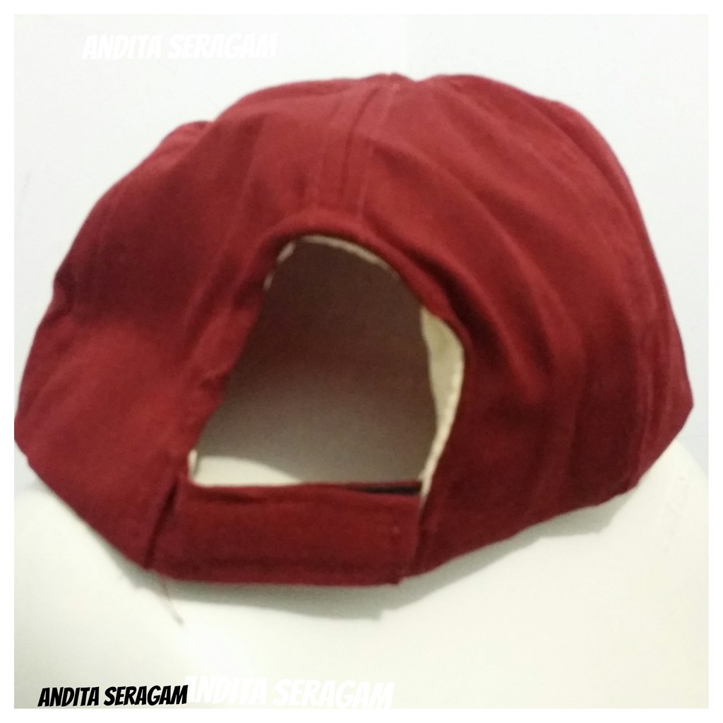 Topi SD warna merah good quality