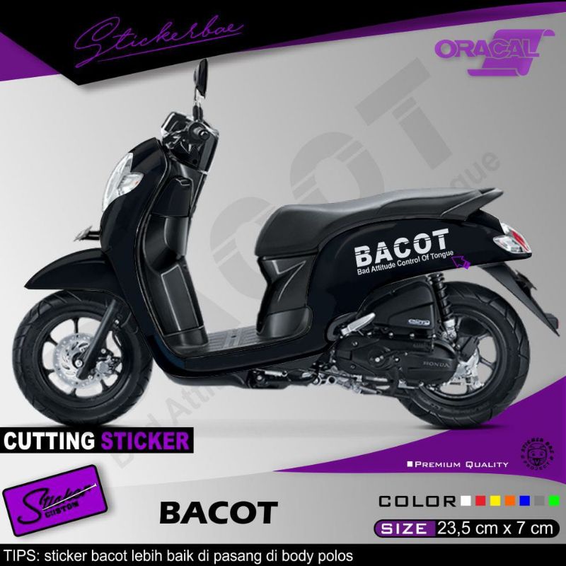 stiker BACOT sticker cutting stiker body motor nmax aerox scoopy pcx