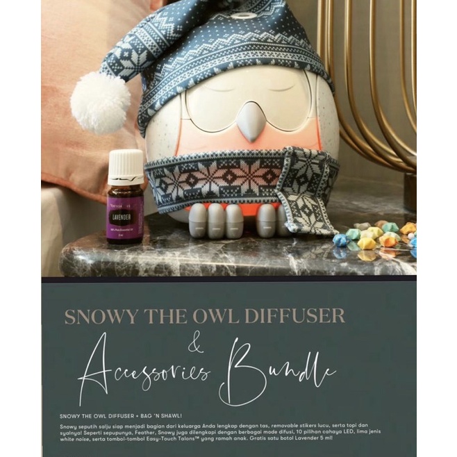 OWL SNOWY DIFFUSER YOUNG LIVING Limited edition tanpa aksesoris