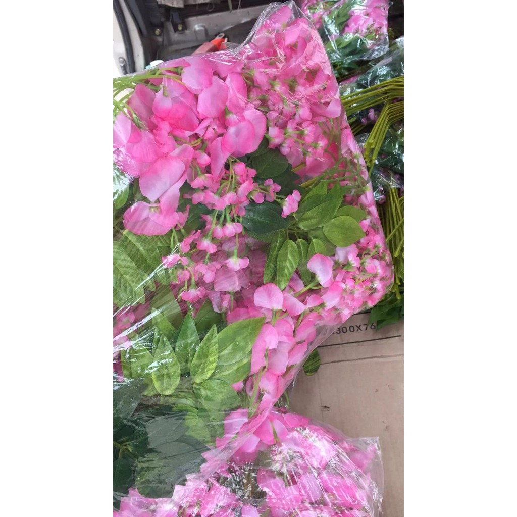 6 Warna Bunga WIsteria Gantung Dekorasi Ruangan 1.1 METER Tanaman Artifisial Happyonshop