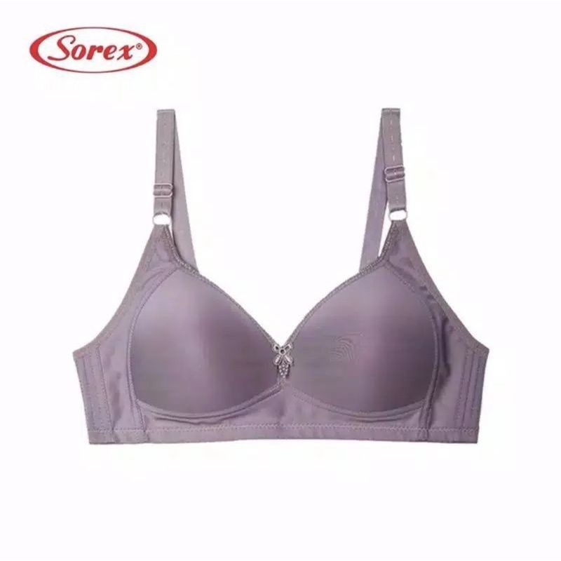 Bra BH Tanpa Kawat Super Soft Sorex 17238 CUP B UK 34-40-Abu Muda