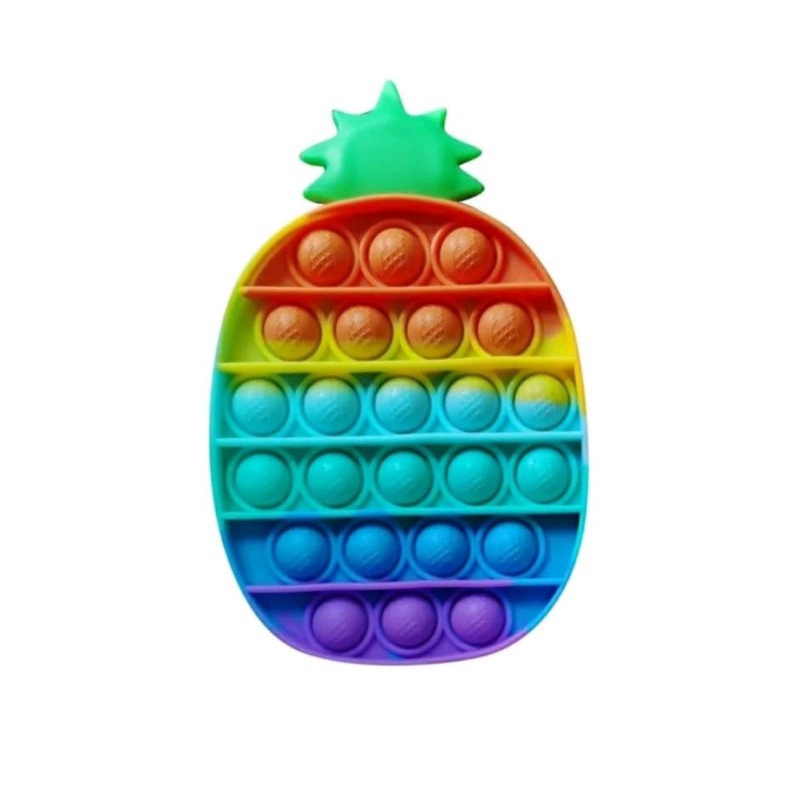 Pop It Fidget Toy Rainbow Mainan Anak Pop it Fidget Toy Murah-Nanas rainbow