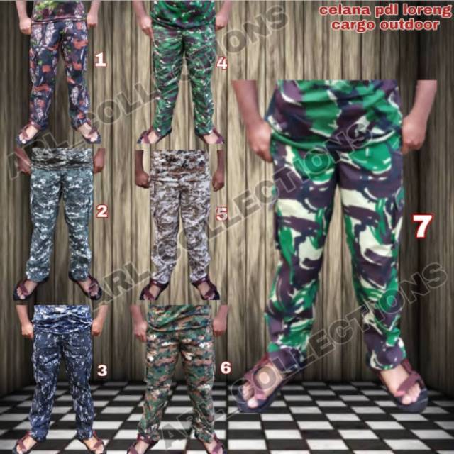 Celana panjang loreng army/celana cargo panjang camo tactical lapangan airsofter outdoor