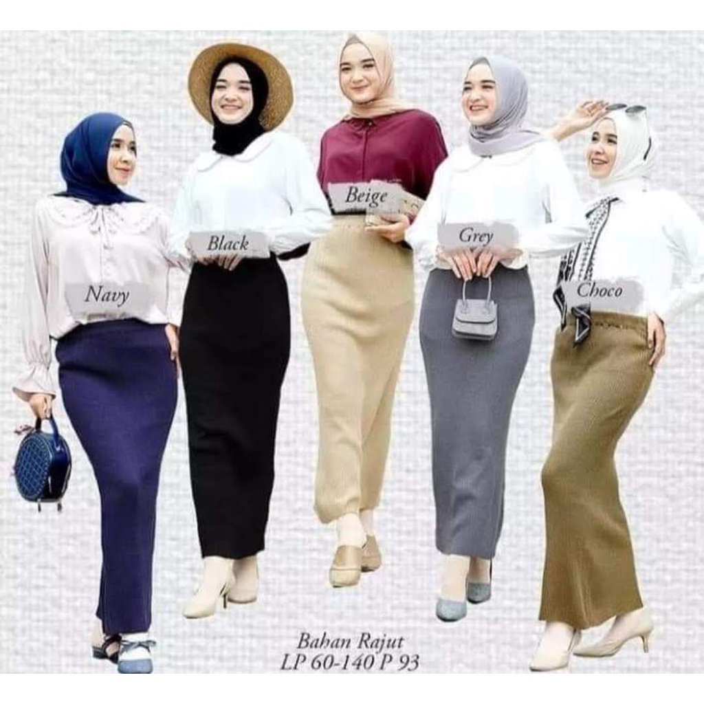 Rok span lidi terbaru/rok span murah/ROK SPAN SCUBA PANJANG/Rok Span Scuba Panjang Premium / Rok Spa