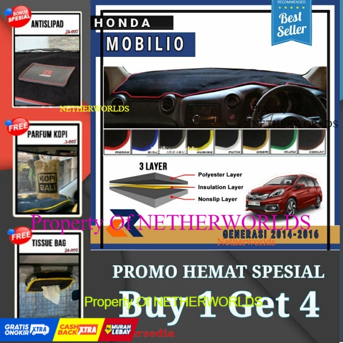 PROMO|| Alas cover dashboard mobil Honda Mobilio 2014-2016/ Cover dashboard