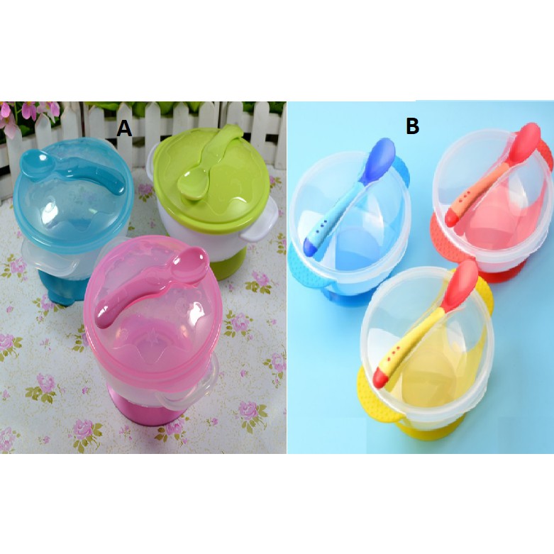 BSS Set Mangkok Makan Bayi sendok Anti Slip BPA FREE