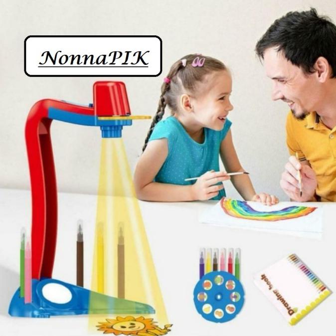 

Mainan Anak Impor Projector Proyektor Painting Gambar Mewarnai Edukasi