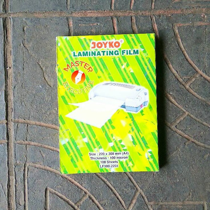 

[Pak - 100 Lembar] Joyko Laminating A4 Plastik 100 mikron / 220 x 308 mm LF100-2231