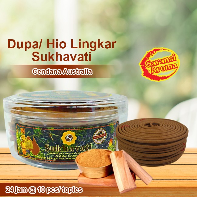 Dupa/ Hio Lingkar Sukhavati Cendana Australia 24 jam @ 10 pcs/ toples