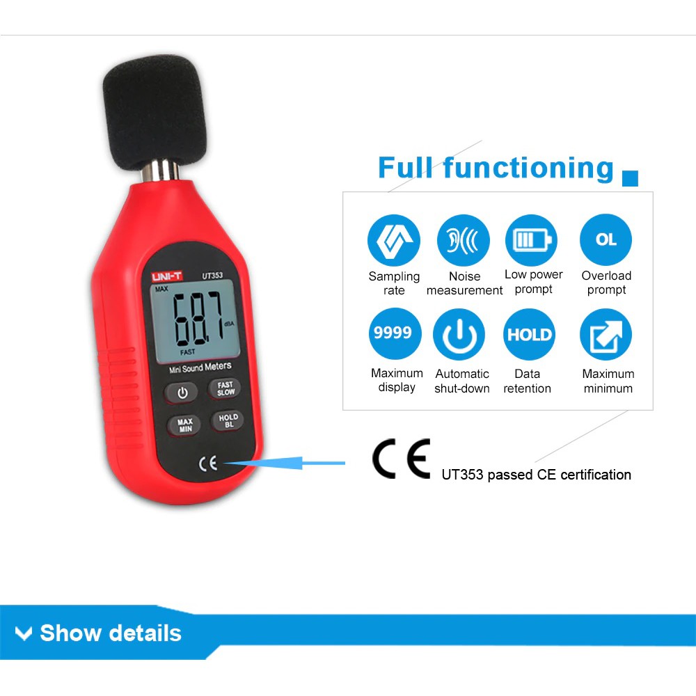 UNI-T UT353 - Mini Sound Meter - Pengukur Desibel Kekuatan Suara