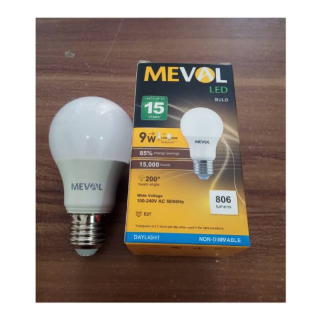Lampu LED meval 9w
