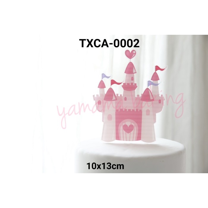

KUE-PENGHIAS-ALAT- TXCA-0002 CAKE TOPPER ACRYLIC AKRILIK ISTANA CASTLE DISNEY PRINCESS -ALAT-