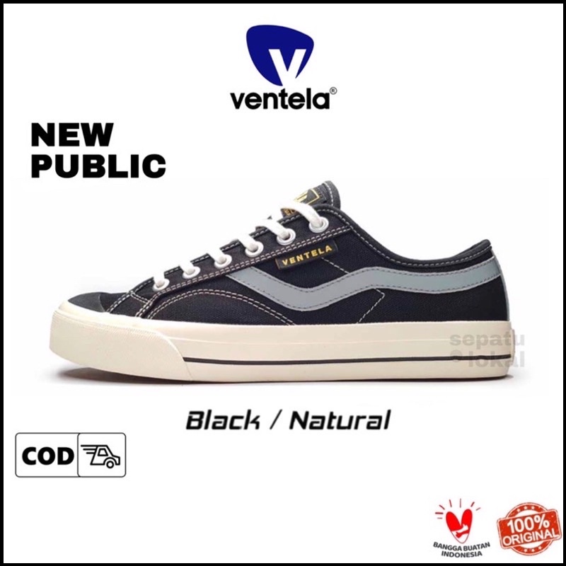 Ventela New Public Low Black Natural [OFFICIAL]