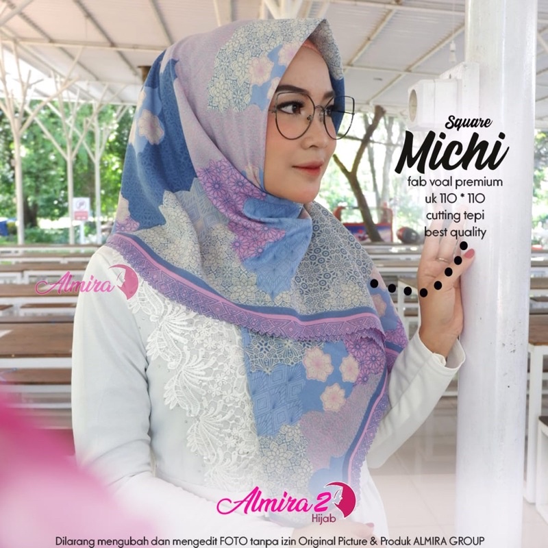 jilbab segiempat square michi by almirahijab