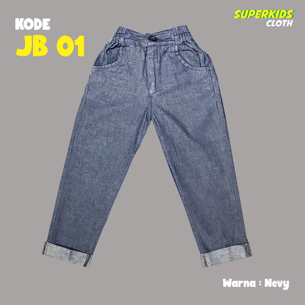 CELANA ANAK PEREMPUAN JEANS PANJANG MODEL BOYFRIENDS  SUPERKIDS 1 - 10 TAHUN