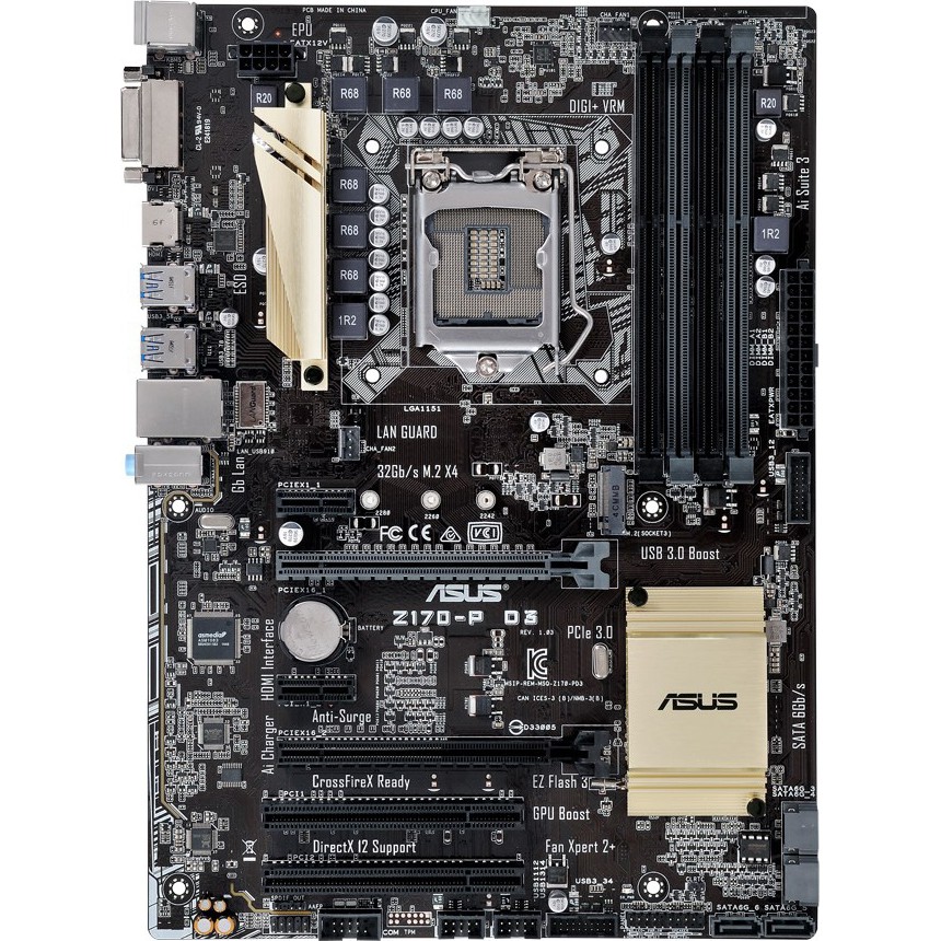 Mainboard Motherboard Asus Z170 P D3 Ddr3 Lga 1151 Skylake Kabylake Mantab Shopee Indonesia