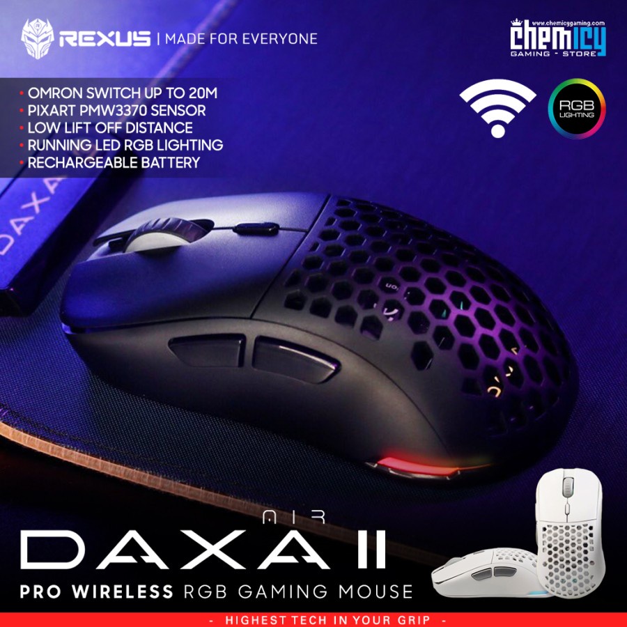 Rexus DAXA Air II Wireless Pro Gaming Mouse
