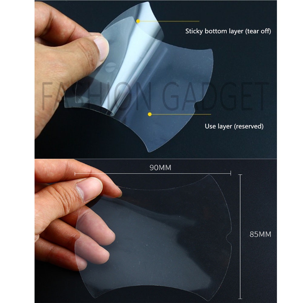 Stiker Gagang Pintu Mobil 4 PCS Anti Gores Mobil Antigores Stiker Handle Mobil Car Door Protector Sticker Car Handle Stickers Scratch Protector Sticker Protective Film - Bening