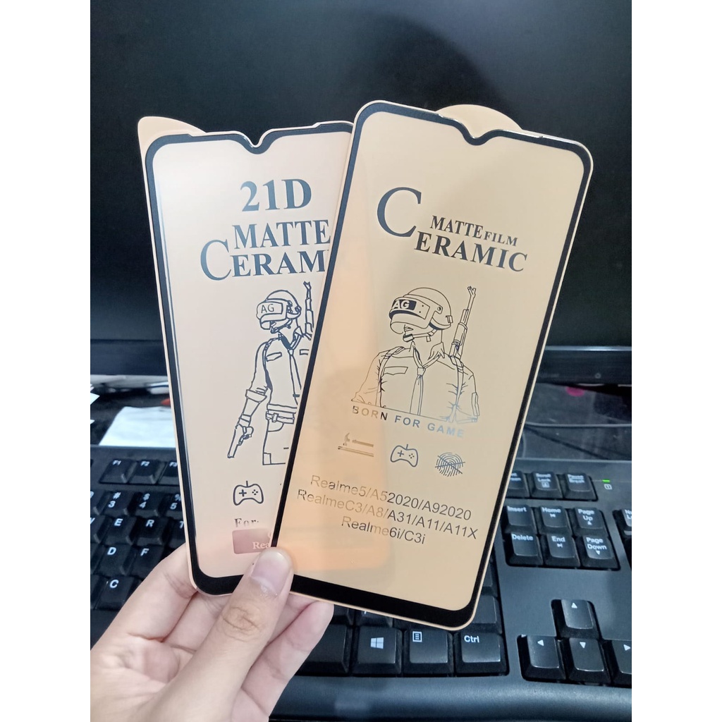 CMF Ceramic Matte Realme C20 C21 C25 5 5S 5i Full Screen Anti Gores Keramik Anti Minyak