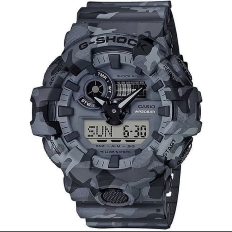 Casio Gshock GA700CM-8A ORIGINAL GA-700CM Abu-Abu Army