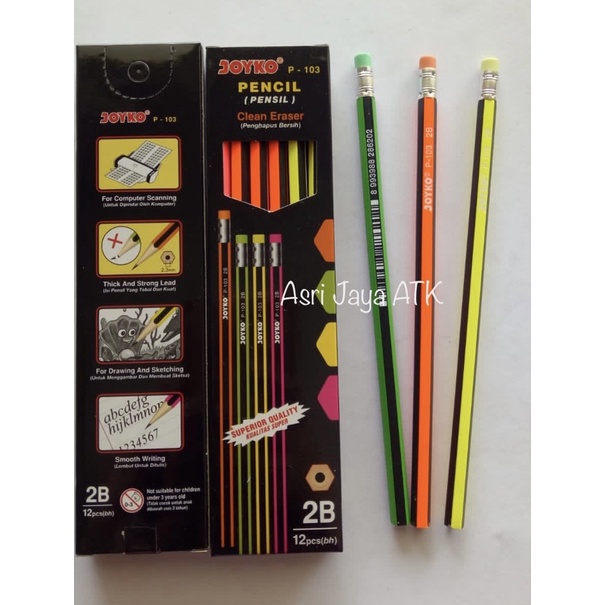 

Pensil Joyko P103 / Pensil 2B (12pcs)