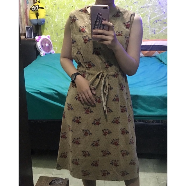 dress vintage/dress second/dress murah/dress bunga bunga/thrift dress/thrift shop